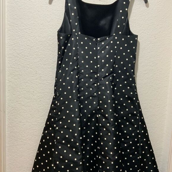 Ralph Lauren black label mulberry silk polka dot dress A-line size 8 - Picture 6 of 12